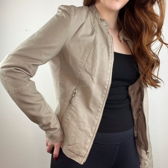 Black Rivet Jackets & Blazers - Black Rivet Faux Leather Moto Jacket